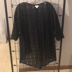 NWOT LuLaRoe Black Lace Lindsay Kimono - SZ Small!